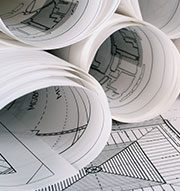 Architectural plans for residential and commercial building projects